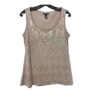 Alfani sleeveless sequins t-shirt Sz: M
